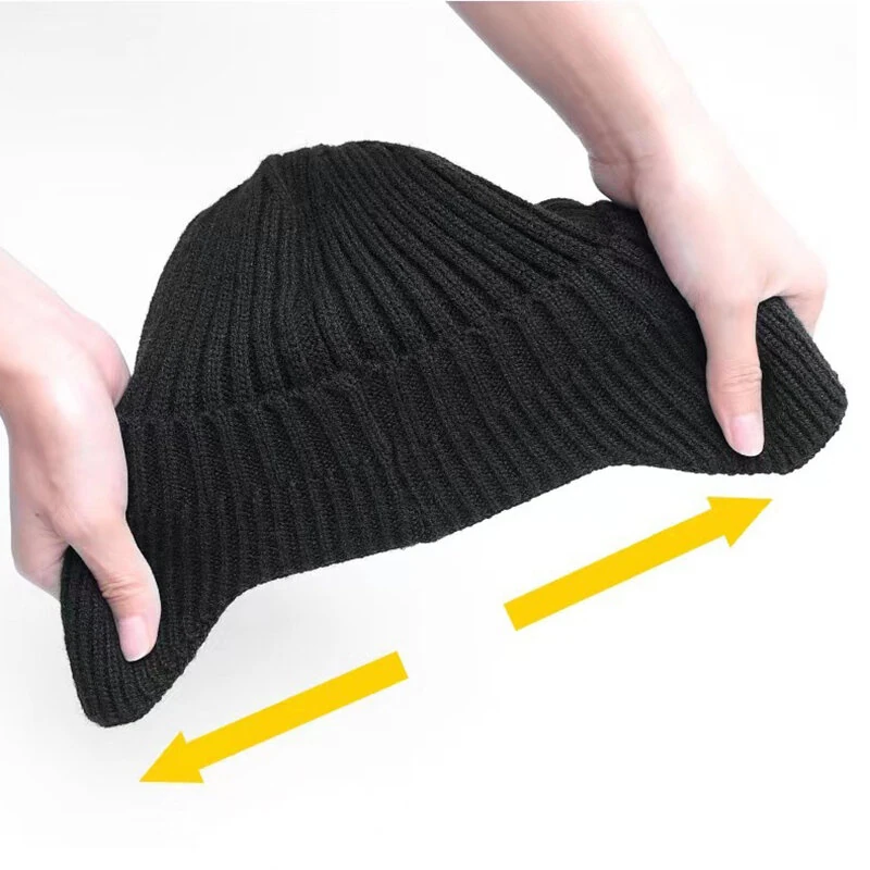 (image for) Collrown Men Winter Knitted Hat Outdoor Cycling Ear Protection Warmth Peaked Cap Riding Thick Earmuffs Beanie Hats
