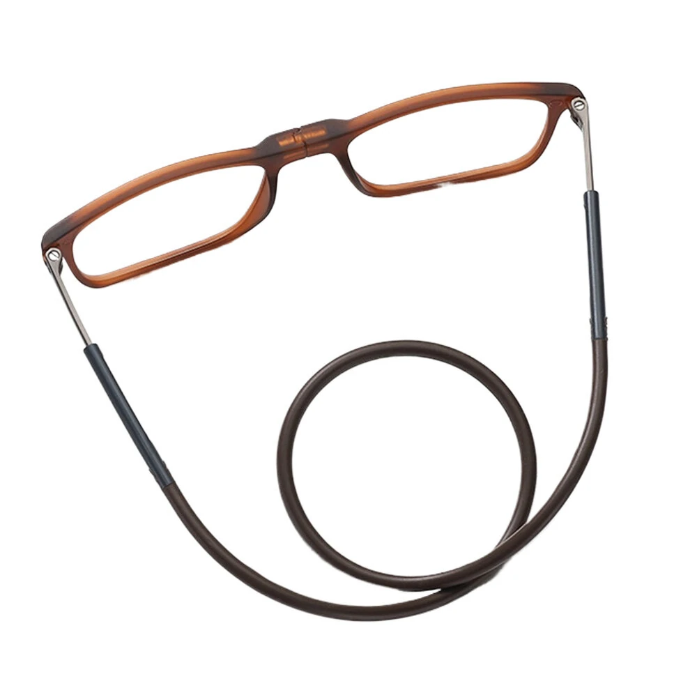 (image for) Folding Portable Hang Neck Magnetic Reading Glasses Lightweight Anti-blue Light HD Eye Protection Presbyopia Glasses
