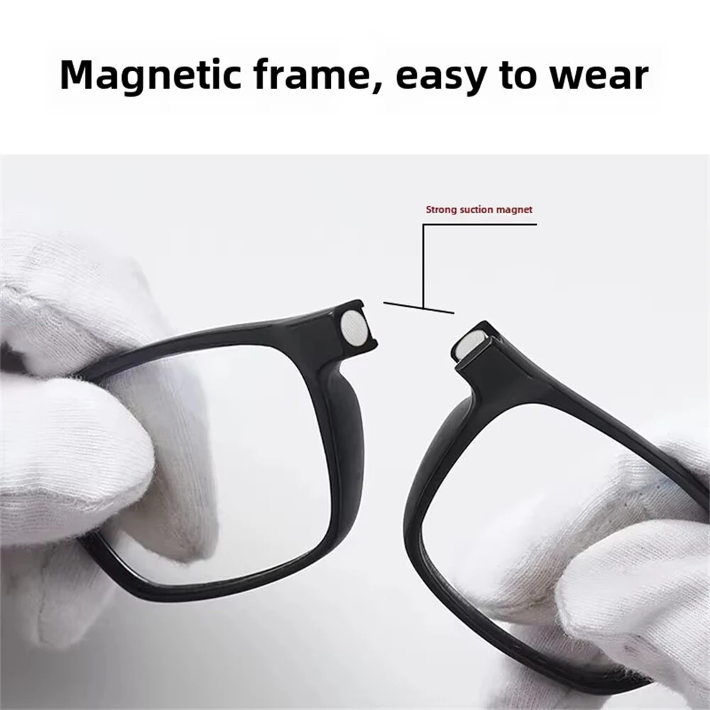 (image for) Magnetic Neck-hanging Foldable Reading Glasses, Anti-Blue Light High-definition Reading Glasses, Ultra-light Portable Hyperopia Glasses