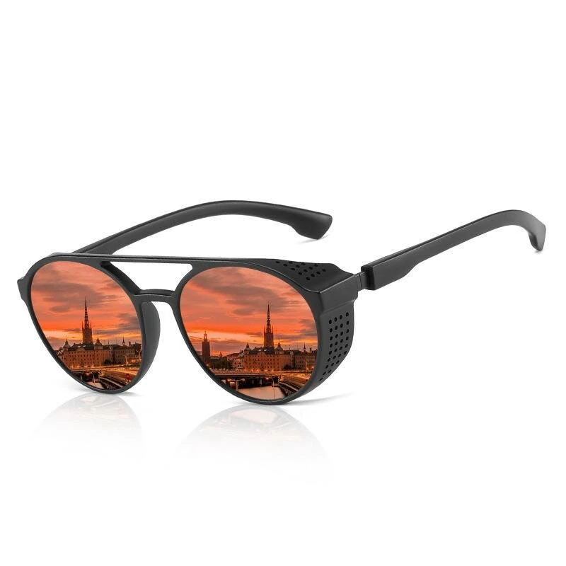 (image for) Men's Polarized Sunglasses Fashion Round Driving Sun Glasses for Unisex Classic Male Eyewear Travel Hiking Fishing Sunglasses